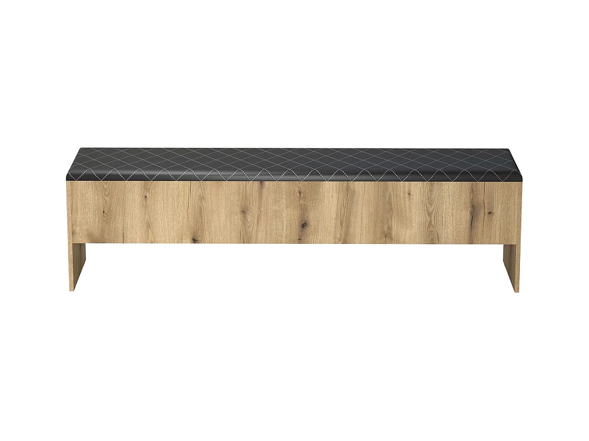 Banc avec Rangement Esteban, Marron, 185x54x30 cm, Seven Design