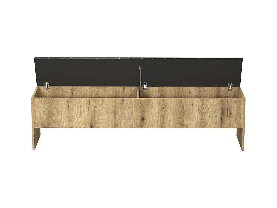 Banc avec Rangement Esteban, Marron, 185x54x30 cm, Seven Design