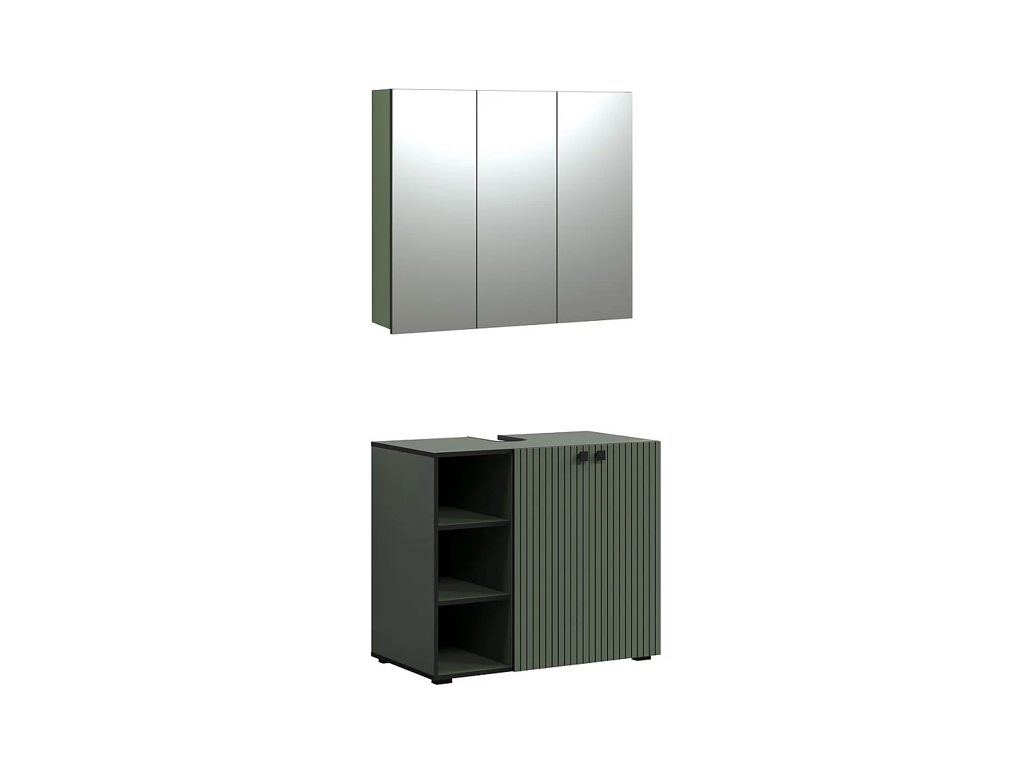 Ensemble de Meubles de Salle de Bain Pure, Vert, 90x186x53 cm, Epikasa