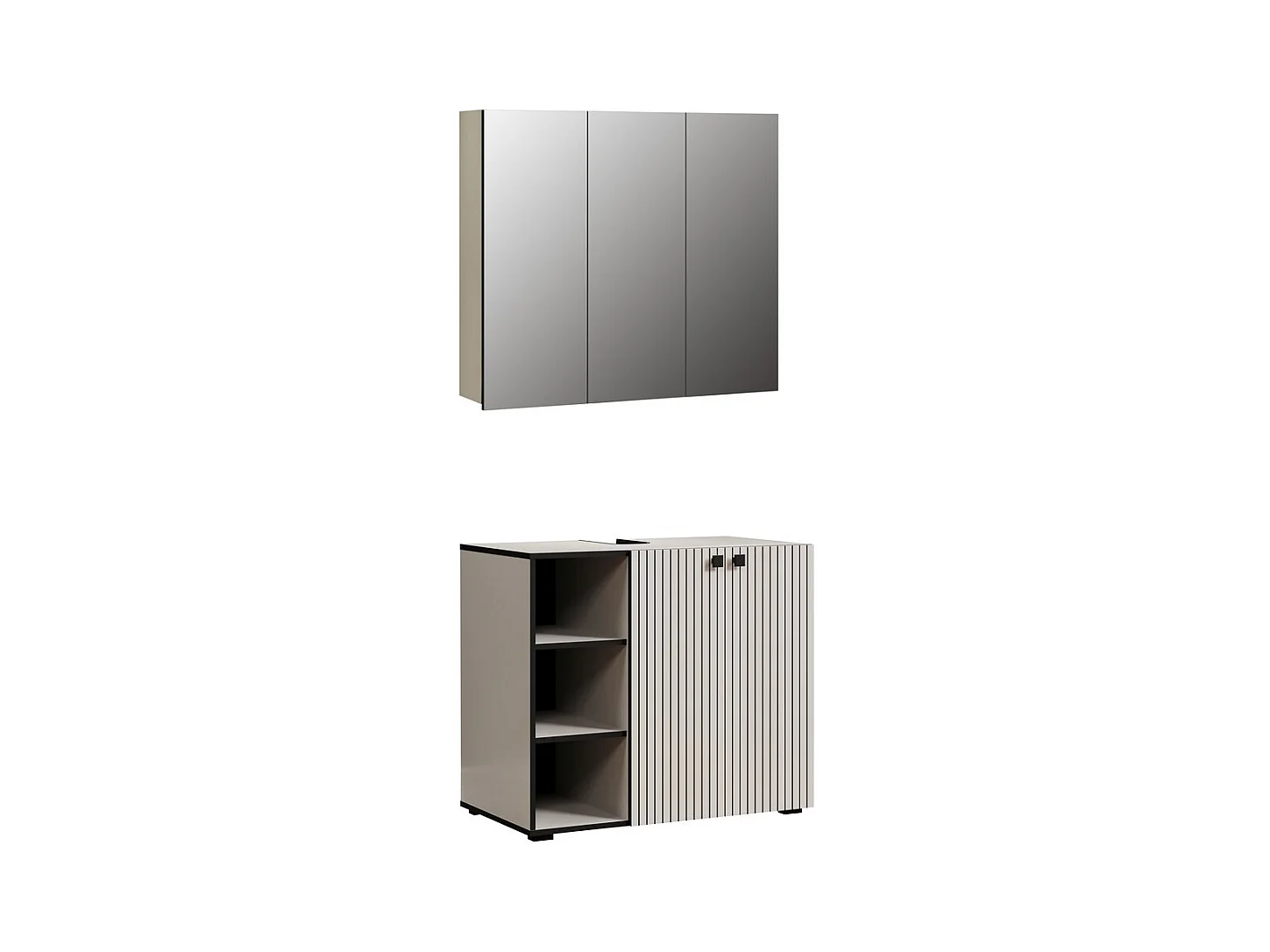 Conjunto de Muebles de Baño Pure, Gris, 90x186x53 cm, Epikasa