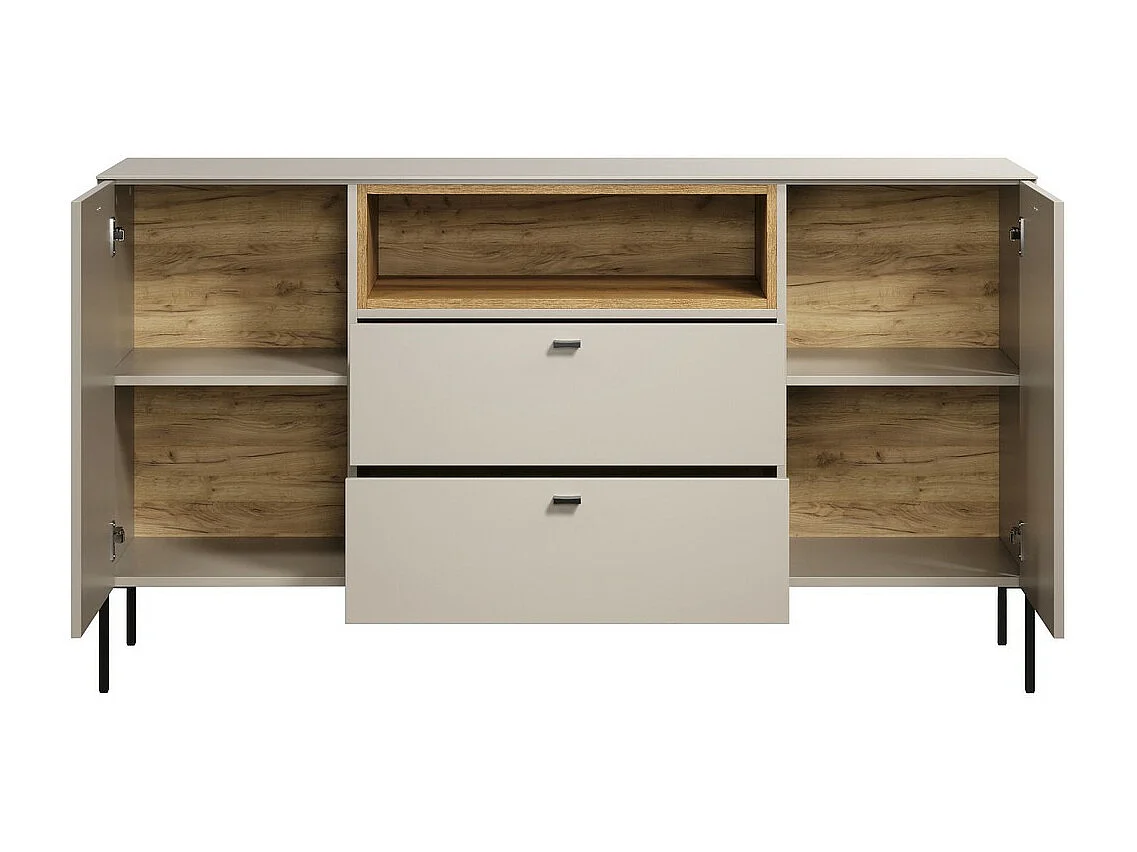 Aparador Sao Paulo, Beige, 154x85x42 cm, Seven Design