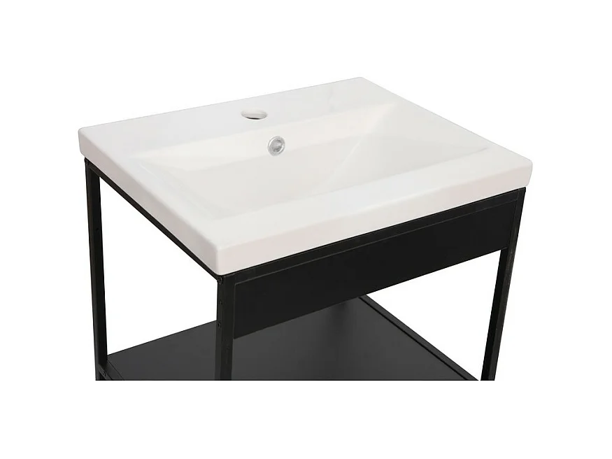 Lavabo Lorin, Blanc, 52x40x18 cm, Seven Design