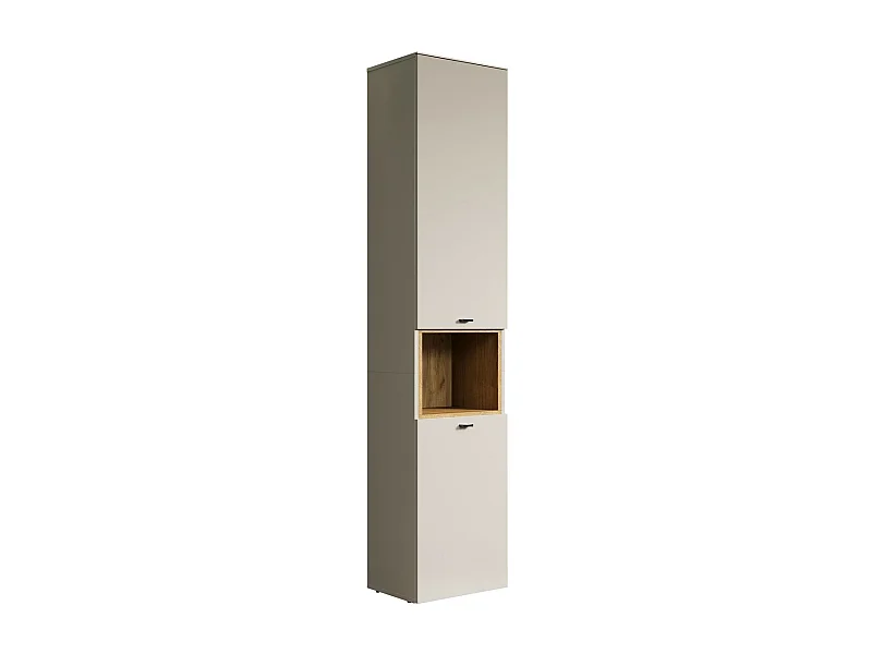 Meuble à Colonne Sao Paulo, Beige, 40x186x31 cm, Seven Design