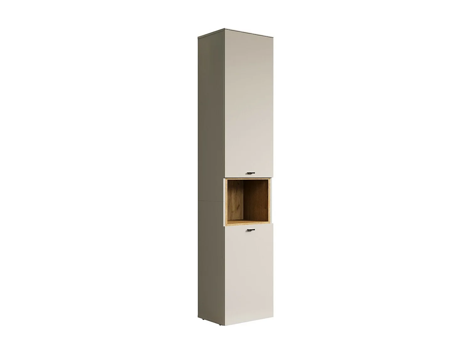Meuble à Colonne Sao Paulo, Beige, 40x186x31 cm, Seven Design