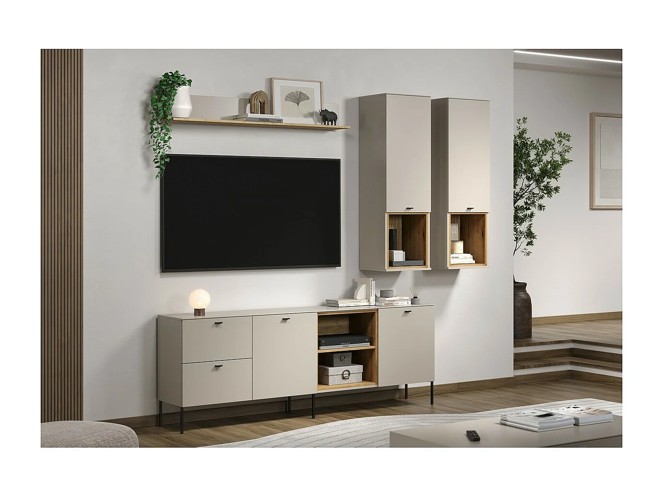 Plank Sao Paulo, Beige, 140x20x22 cm, Epikasa