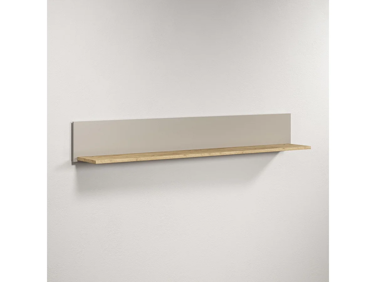 Étagère Sao Paulo, Beige, 140x20x22 cm, Seven Design