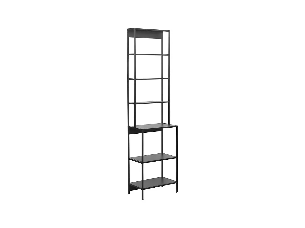 Meuble de Salle de Bain sur Pied Lorin, Noir, 51x190x30 cm, Epikasa