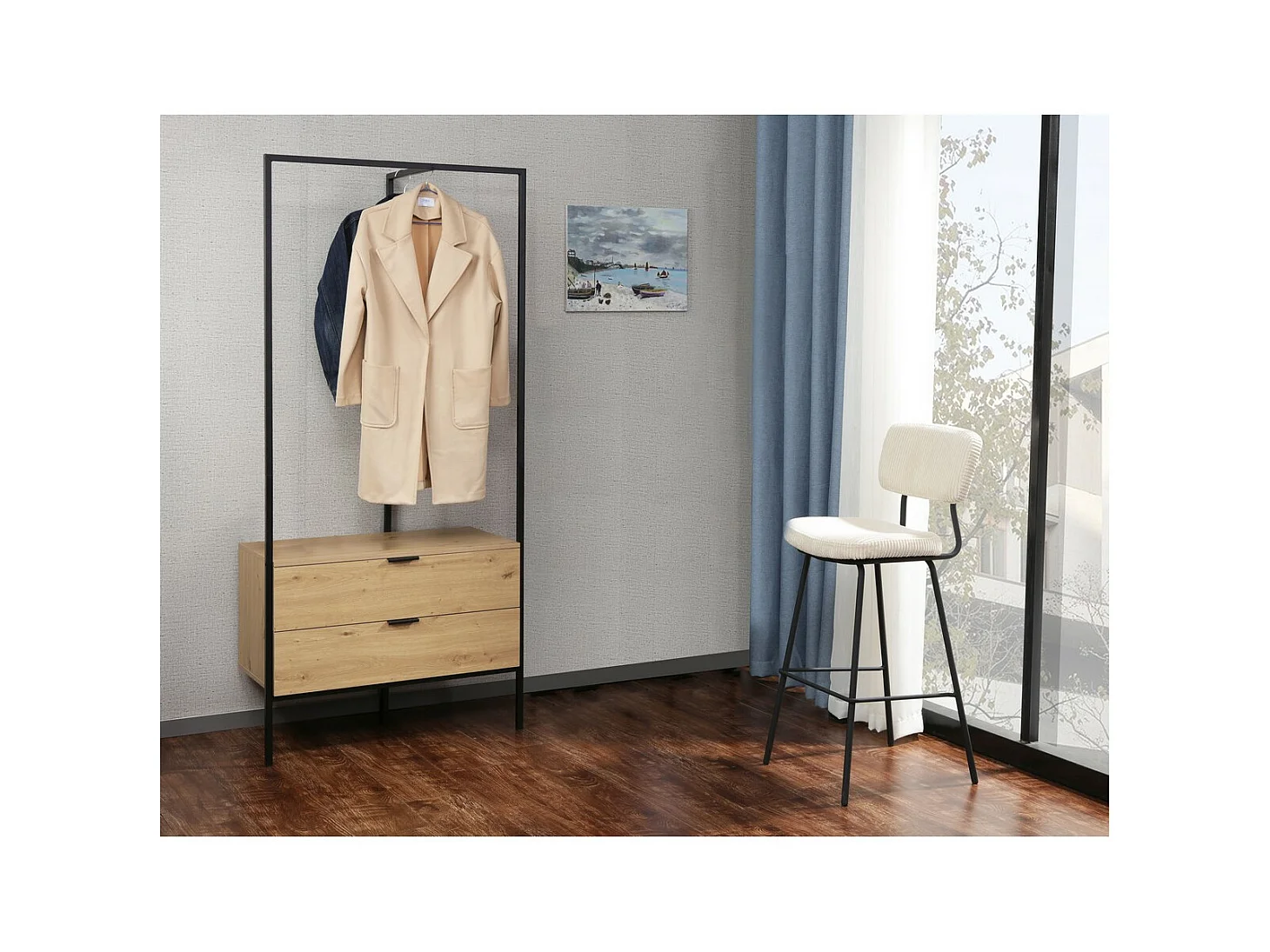 Mobile Ingresso Jody, Marrone, 85x190x47 cm, Seven Design