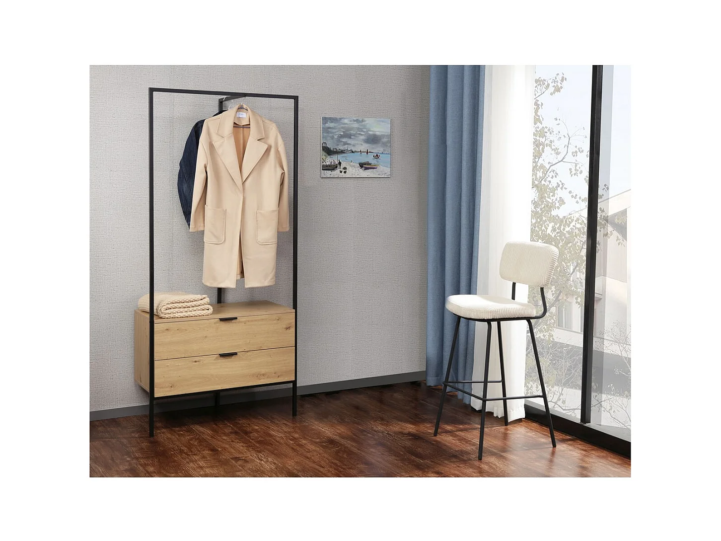 Mobile Ingresso Jody, Marrone, 85x190x47 cm, Seven Design