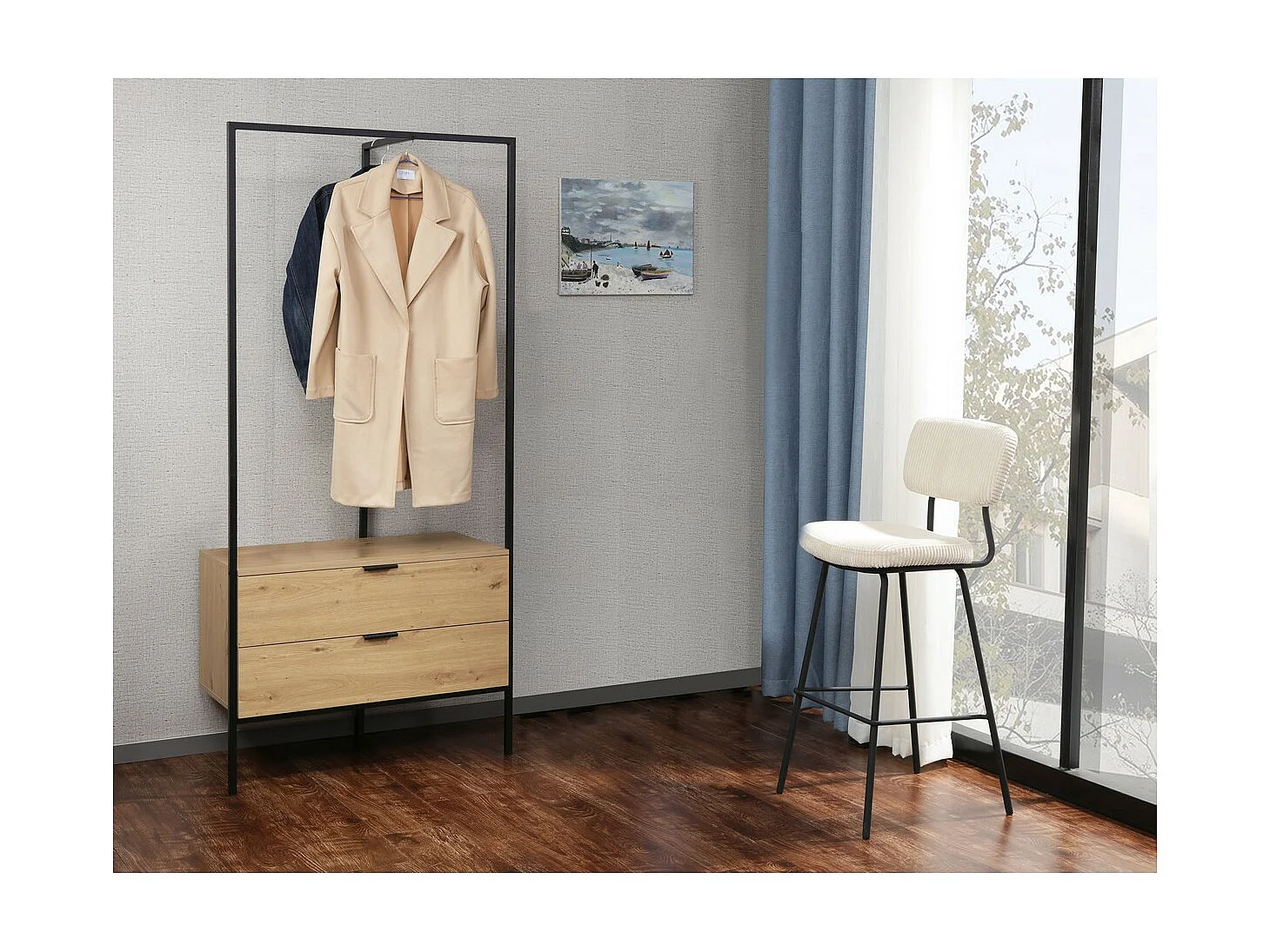 Meuble d'Entrée Jody, Marron, 85x190x47 cm, Seven Design