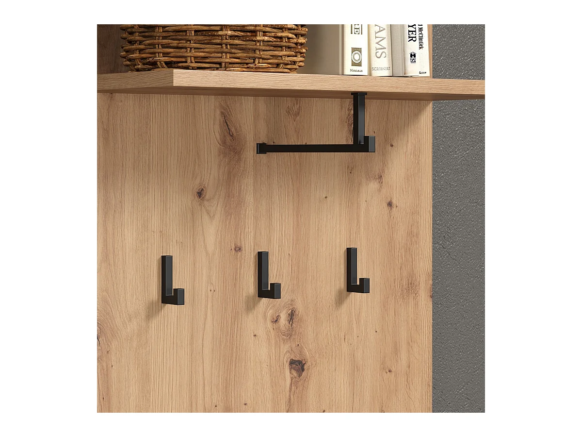 Porte-Manteau Murale Touch, Anthracite, 63x139x30 cm, Seven Design