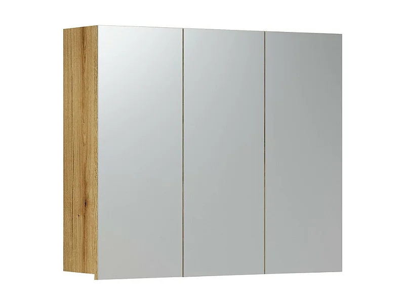 Badkamer Wandkast met Spiegel Pure, Bruin, 80x67x17 cm, Epikasa