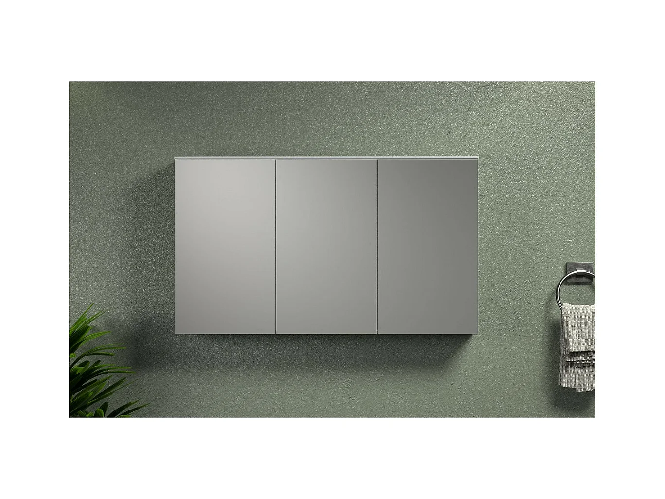 Armario de Pared con Espejo Synnax, Blanco, 120x70x17 cm, Epikasa