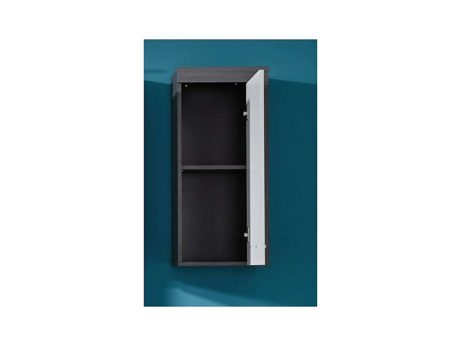 Pensile Bagno Miami, Argento, 36x23x79 cm, Seven Design