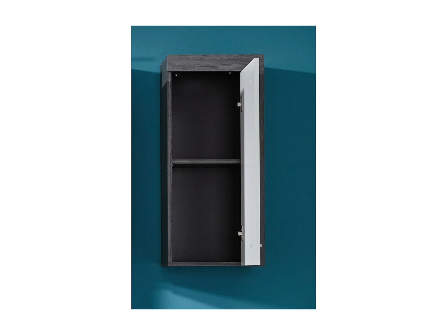 Armoire Murale de Salle de Bain Miami, Argent, 36x23x79 cm, Seven Design