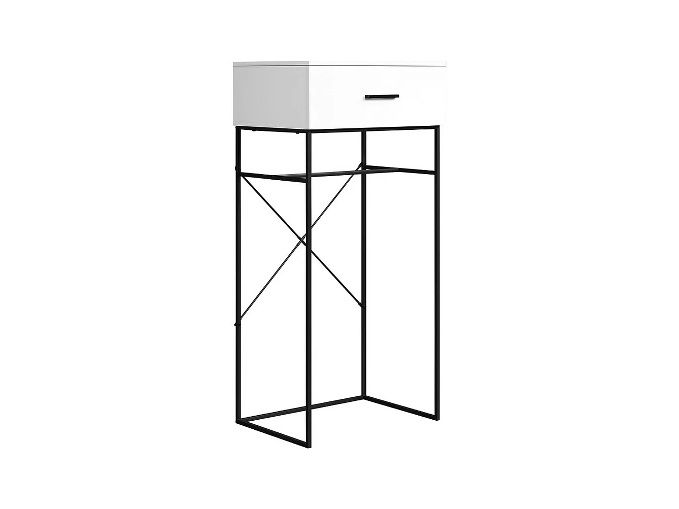 Table Console Strike, Blanc, 132x60x48 cm, Seven Design