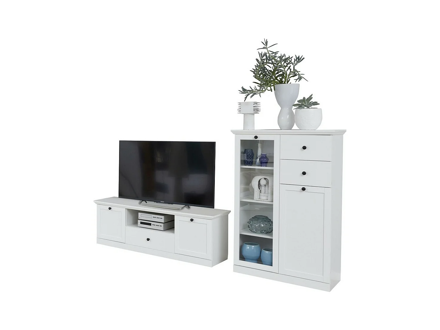 Mobile Porta TV Brandson, Bianco, 235x129x41 cm, Epikasa