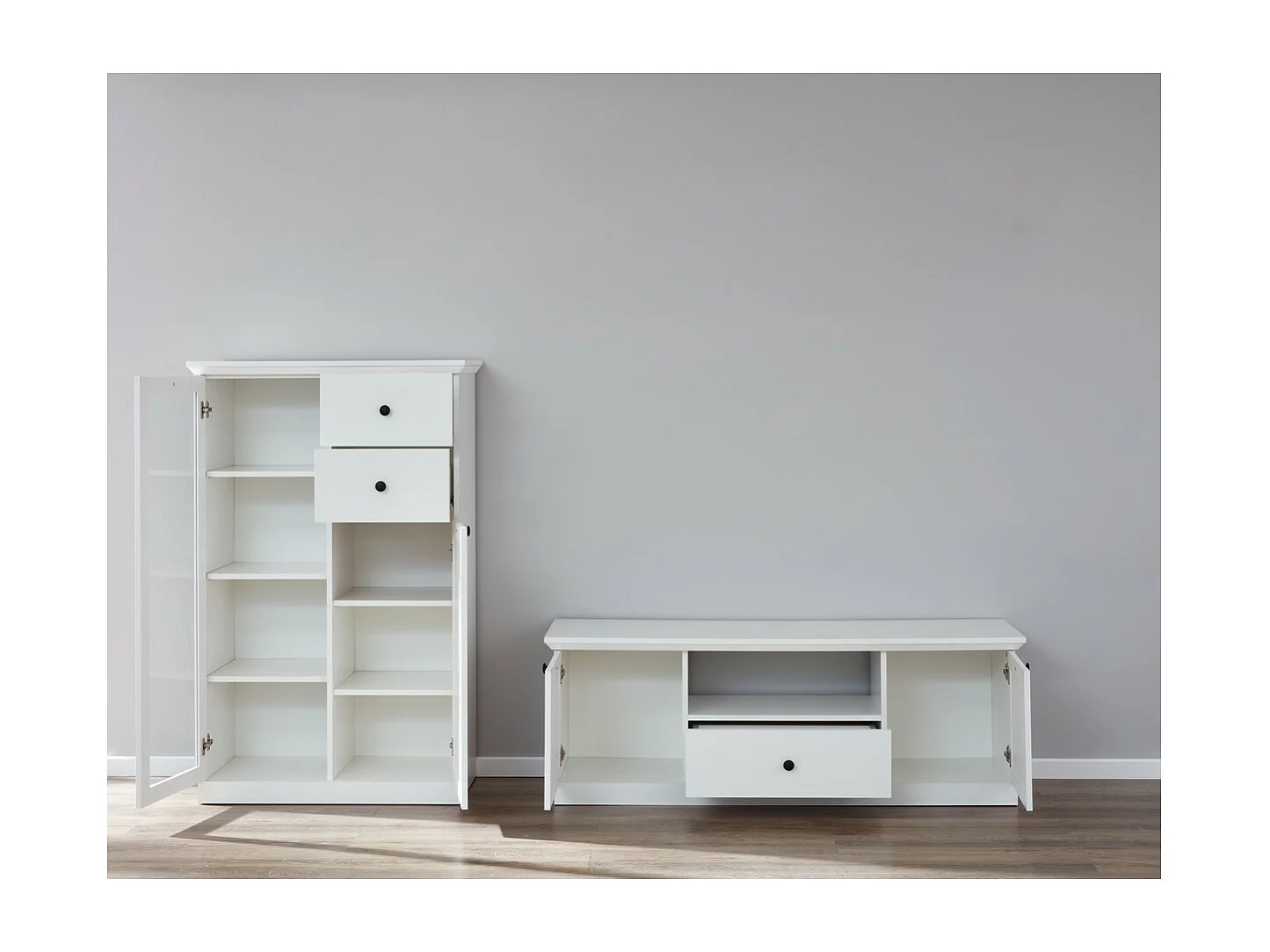 Mobile Porta TV Brandson, Bianco, 235x129x41 cm, Epikasa