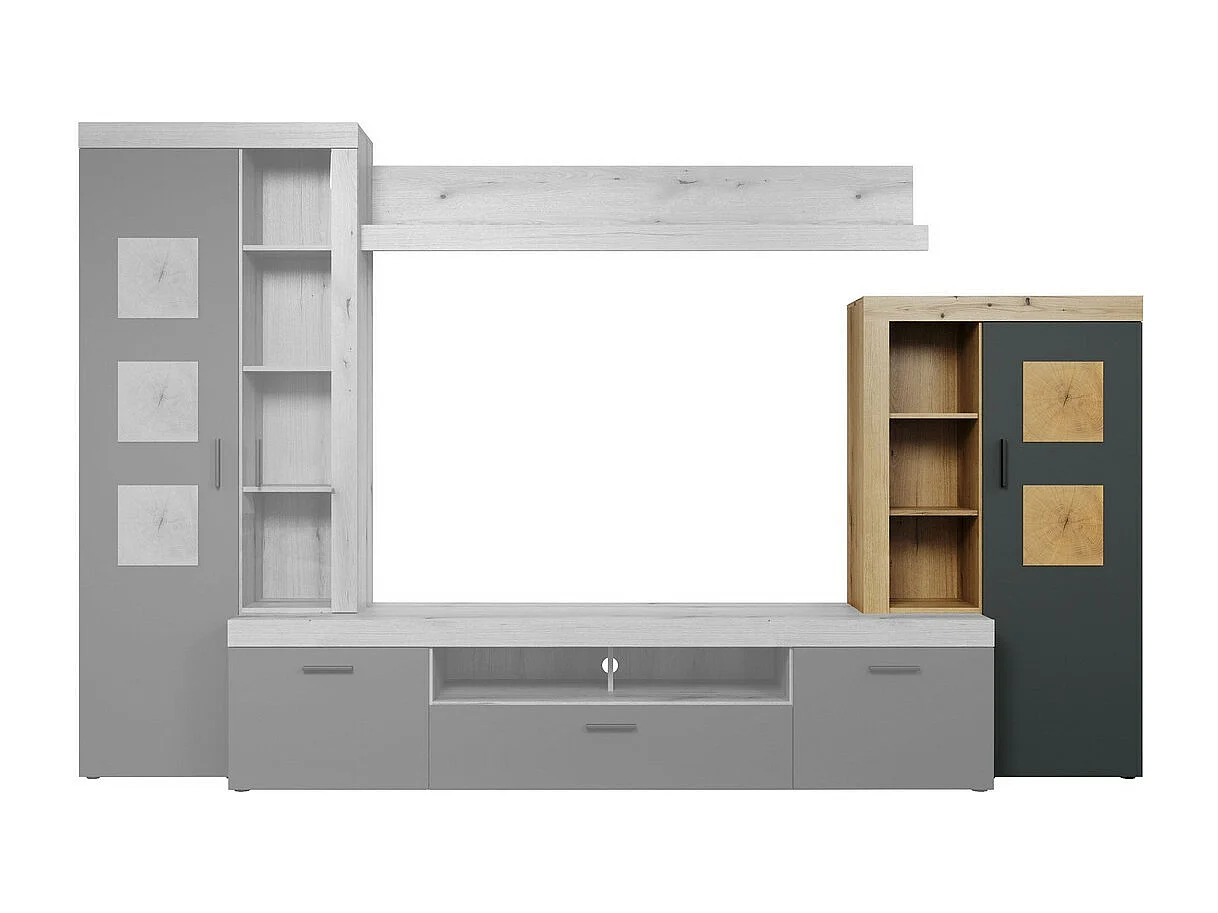 Meuble TV Tyler, Anthracite, 87x151x34 cm, Seven Design