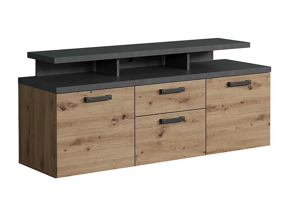 Meuble TV Follow, Anthracite, 151x66x47 cm, Epikasa