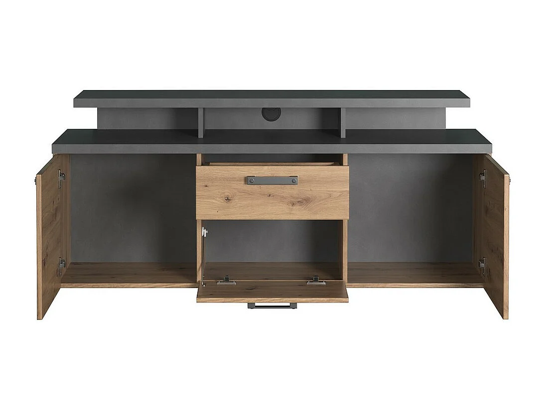 Meuble TV Follow, Anthracite, 151x66x47 cm, Epikasa