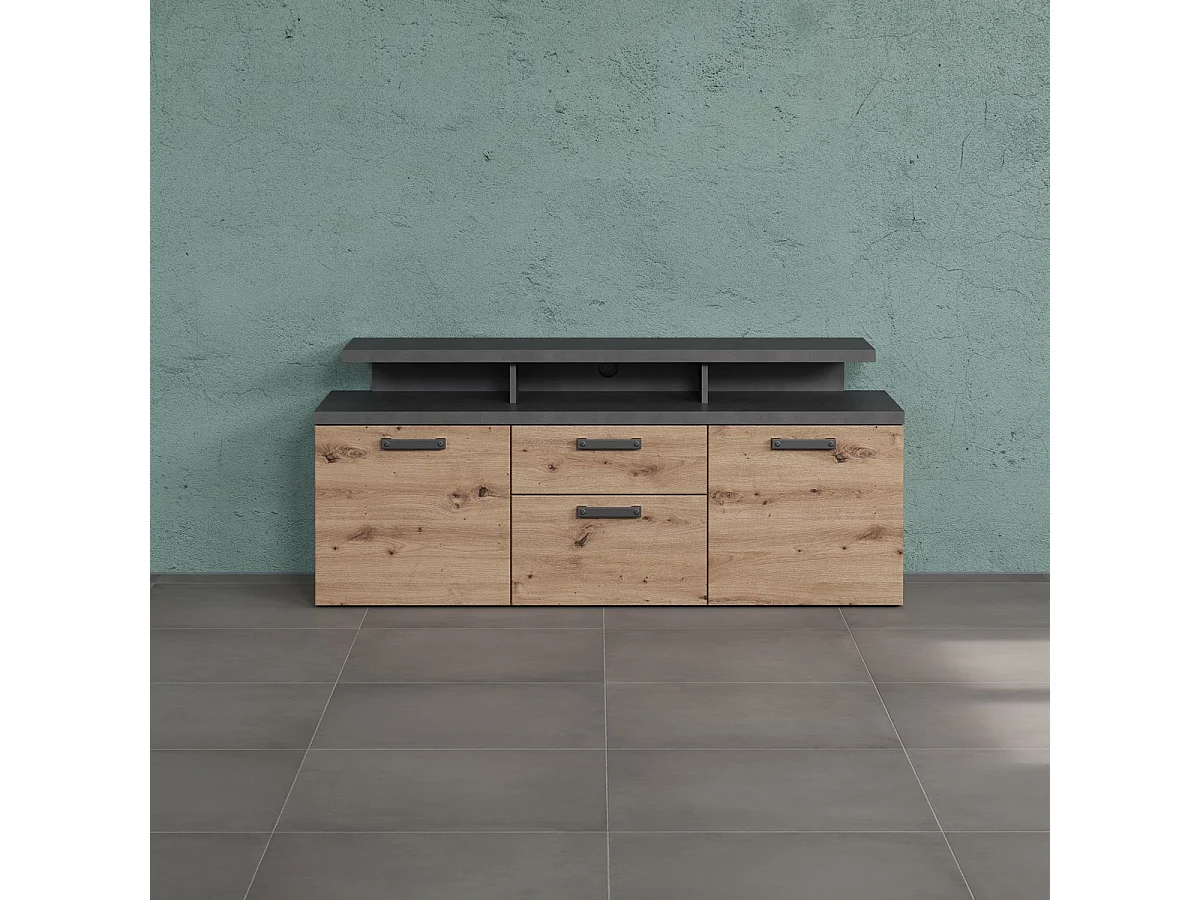 Meuble TV Follow, Anthracite, 151x66x47 cm, Epikasa