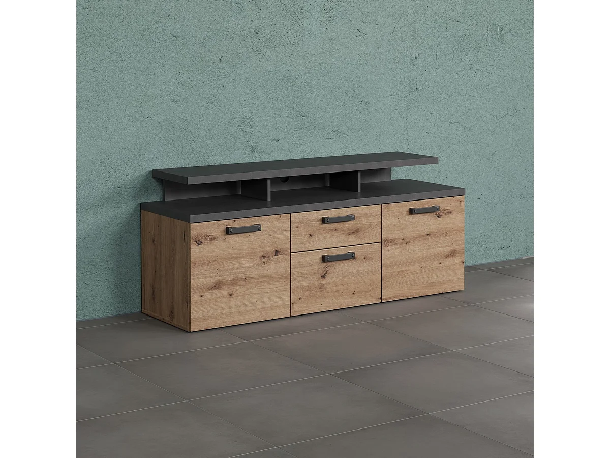 Meuble TV Follow, Anthracite, 151x66x47 cm, Epikasa