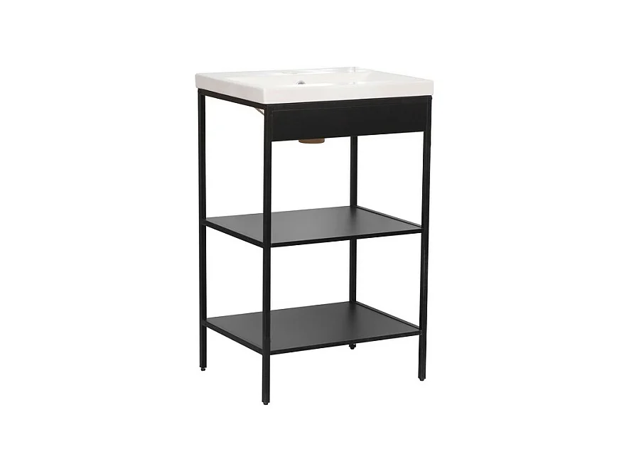 Onder Wastafel Eenheid Lorin, Zwart, 52x83x40 cm, Epikasa