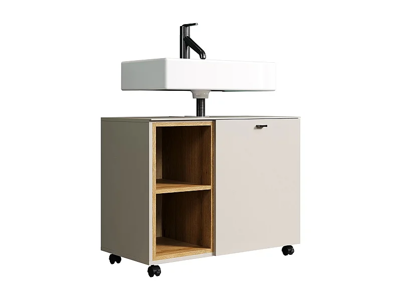 Mobile Sotto Lavabo Sao Paulo, Beige, 80x64x42 cm, Epikasa