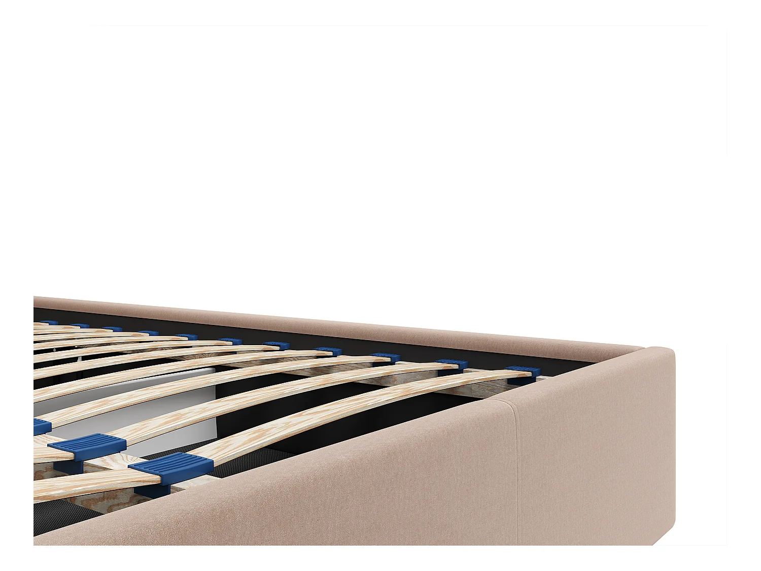 Lit coffre 200 x 200 cm - Velours - Beige - MIRDAL de Pascal Morabito