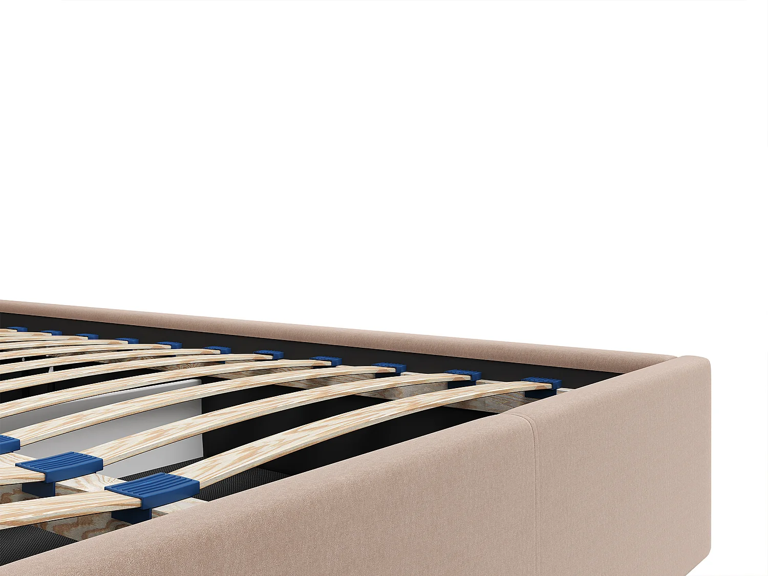 Sengekasse 200 x 200 cm - Fløyel - Beige - MIRDAL av Pascal Morabito