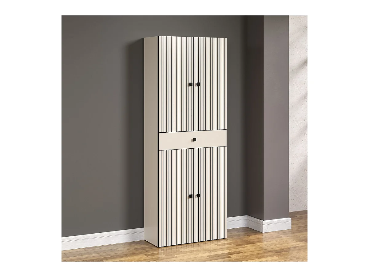 Armoire Pure, Gris, 70x186x31 cm, Seven Design