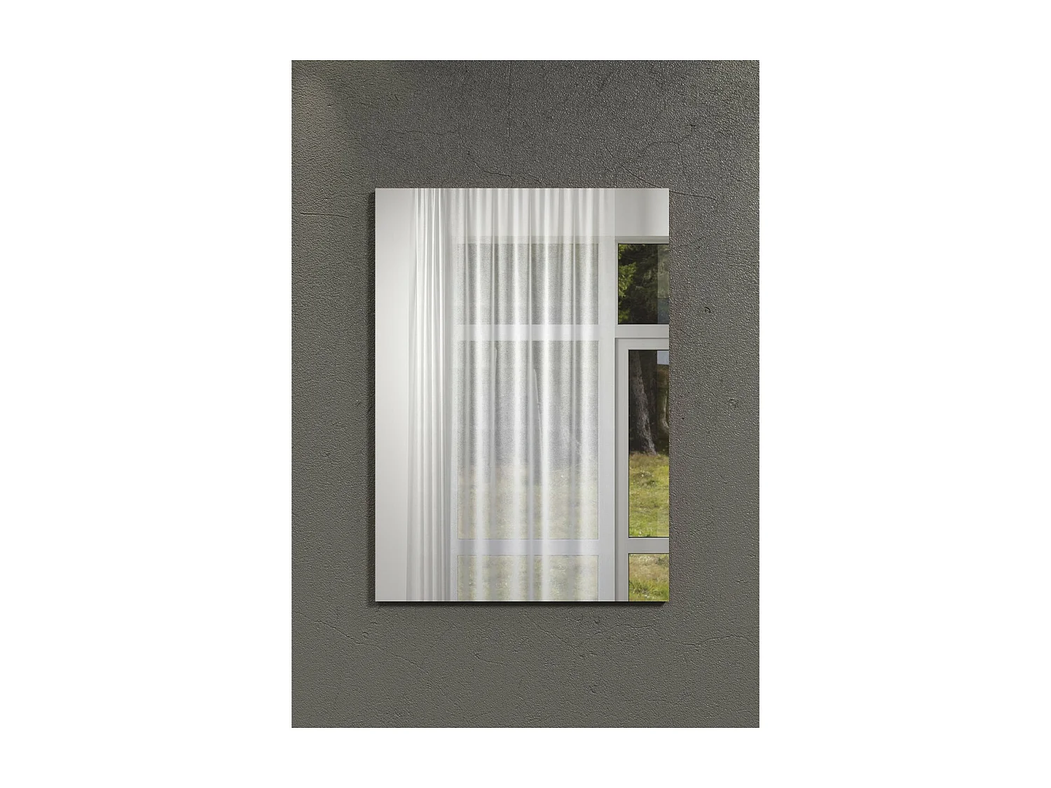 Specchio senza Cornice Touch, Marrone, 63x90x2 cm, Epikasa