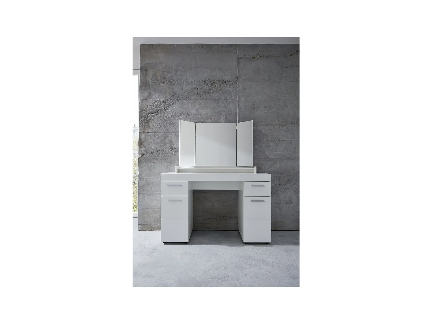 Spiegel zonder Lijst Amanda, Wit, 100x67x15 cm, Epikasa