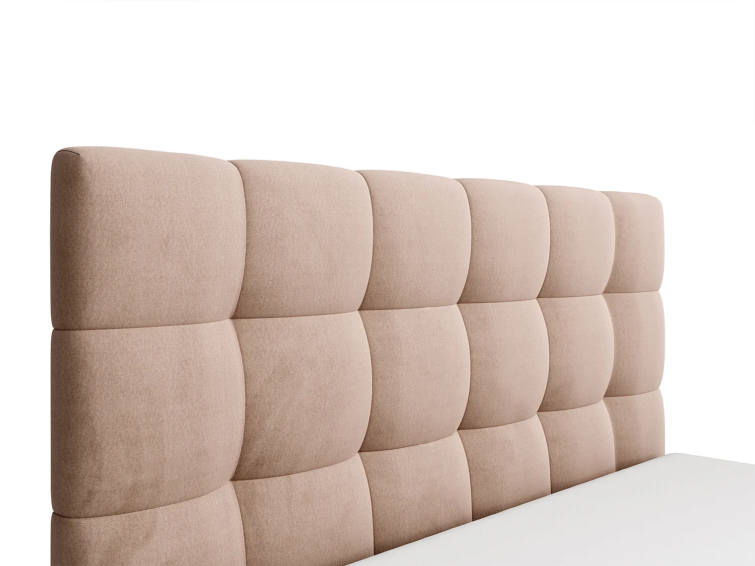 Sengekasse 180 x 200 cm - Fløyel - Beige - MIRDAL fra Pascal Morabito