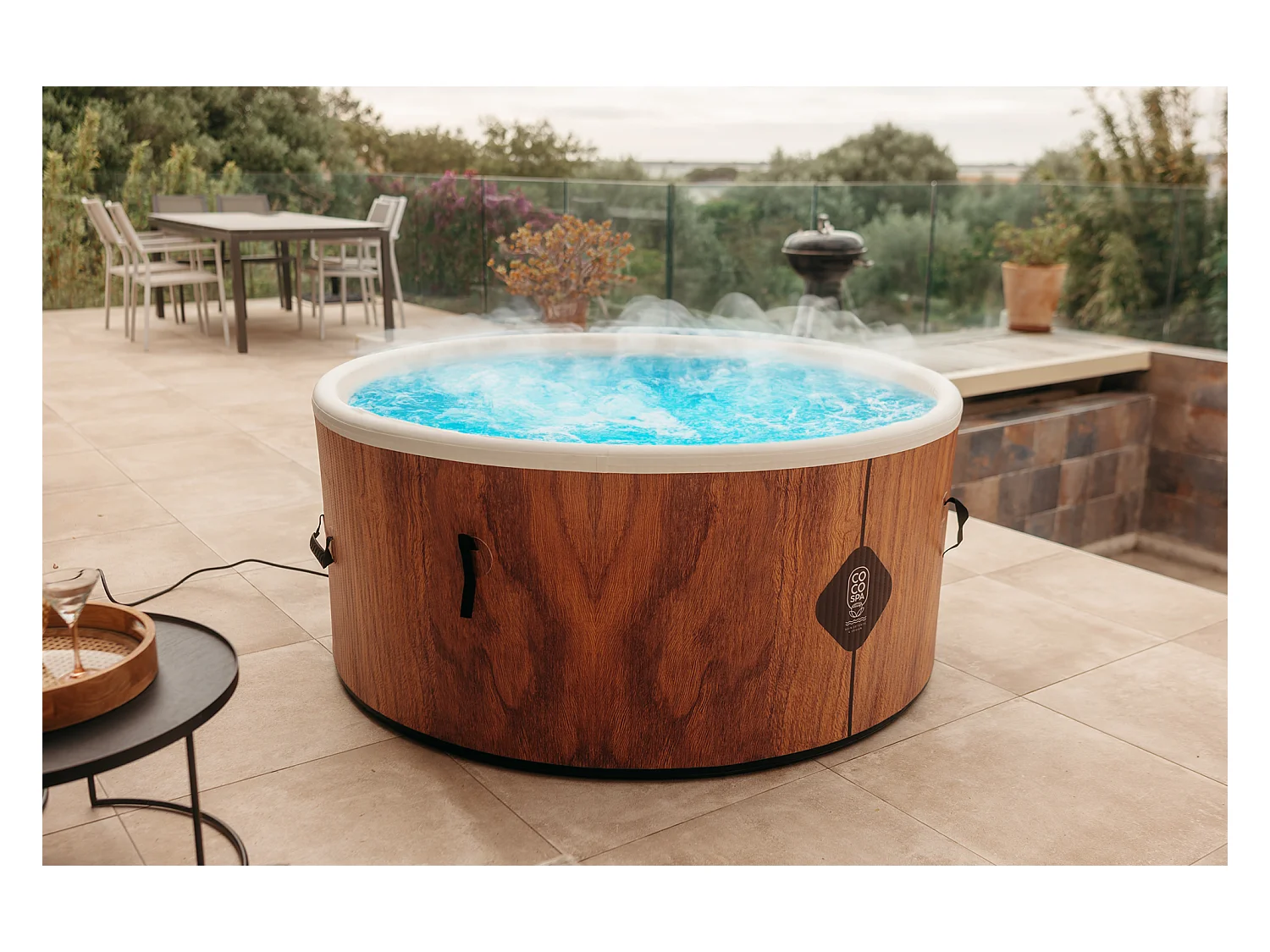 Coco Spa Tahiti Opblaasbare Spa – 150 cm diameter – 800 liter – 2240 W motor – 2 tot 4 personen