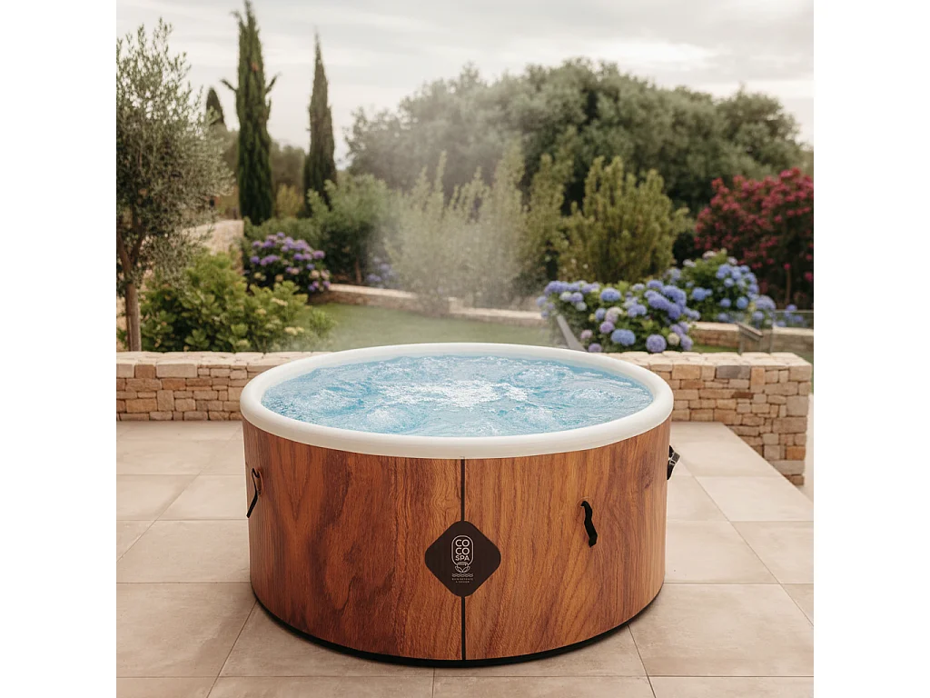 Coco Spa Tahiti Spa Gonflable - 150 Cm De Diamètre - 800 Litres - Moteur 2240 W - 2 à 4 personnes