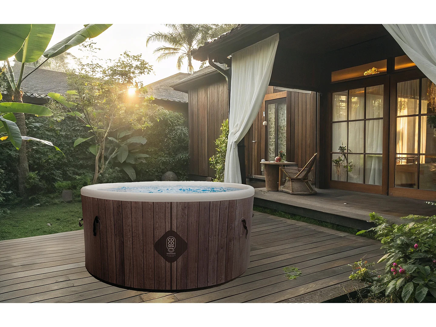 Coco Spa Helsinki Spa Gonfiabile – Diametro 150 cm – 800 litri – Motore da 2240 W – Per 2 a 4 persone