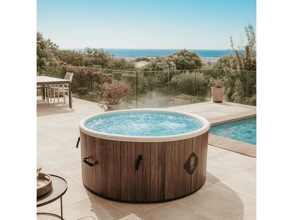 Coco Spa Helsinki Spa Gonflable - 150 Cm De Diamètre - 800 Litres - Moteur 2240 W - 2 à 4 personnes