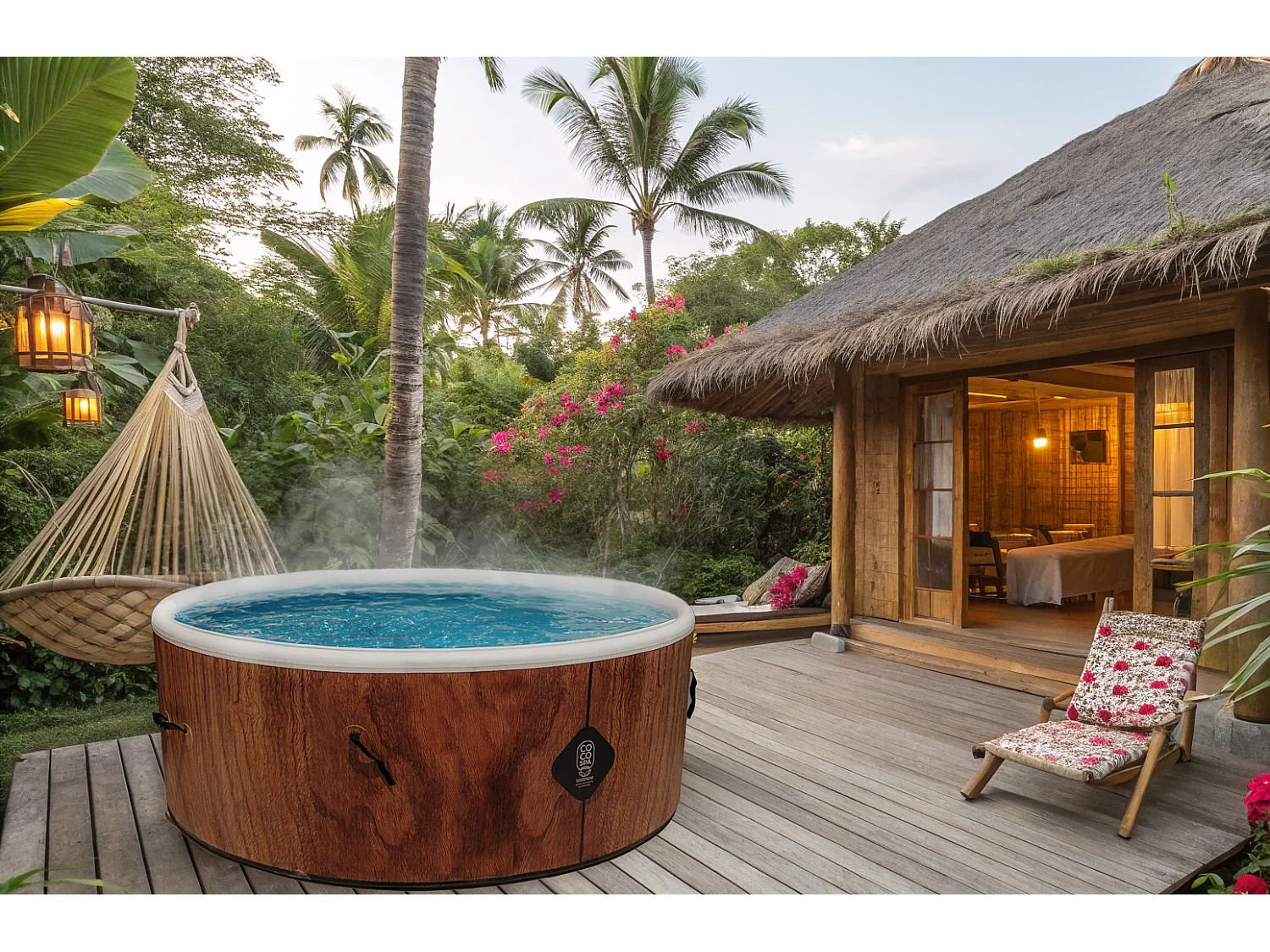 Spa Gonfiabile Tahiti – 180 cm di diametro – 1100 litri – Motore da 2240 W – Fino a 6 persone