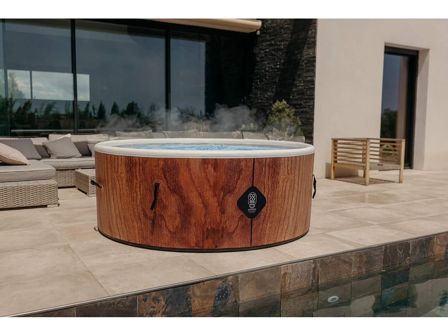 Spa Gonflable Tahiti Coco Spa | 180 Cm De Diamètre | 1100 Litres | Moteur 2240 W | Jusqu'à 6 Personnes