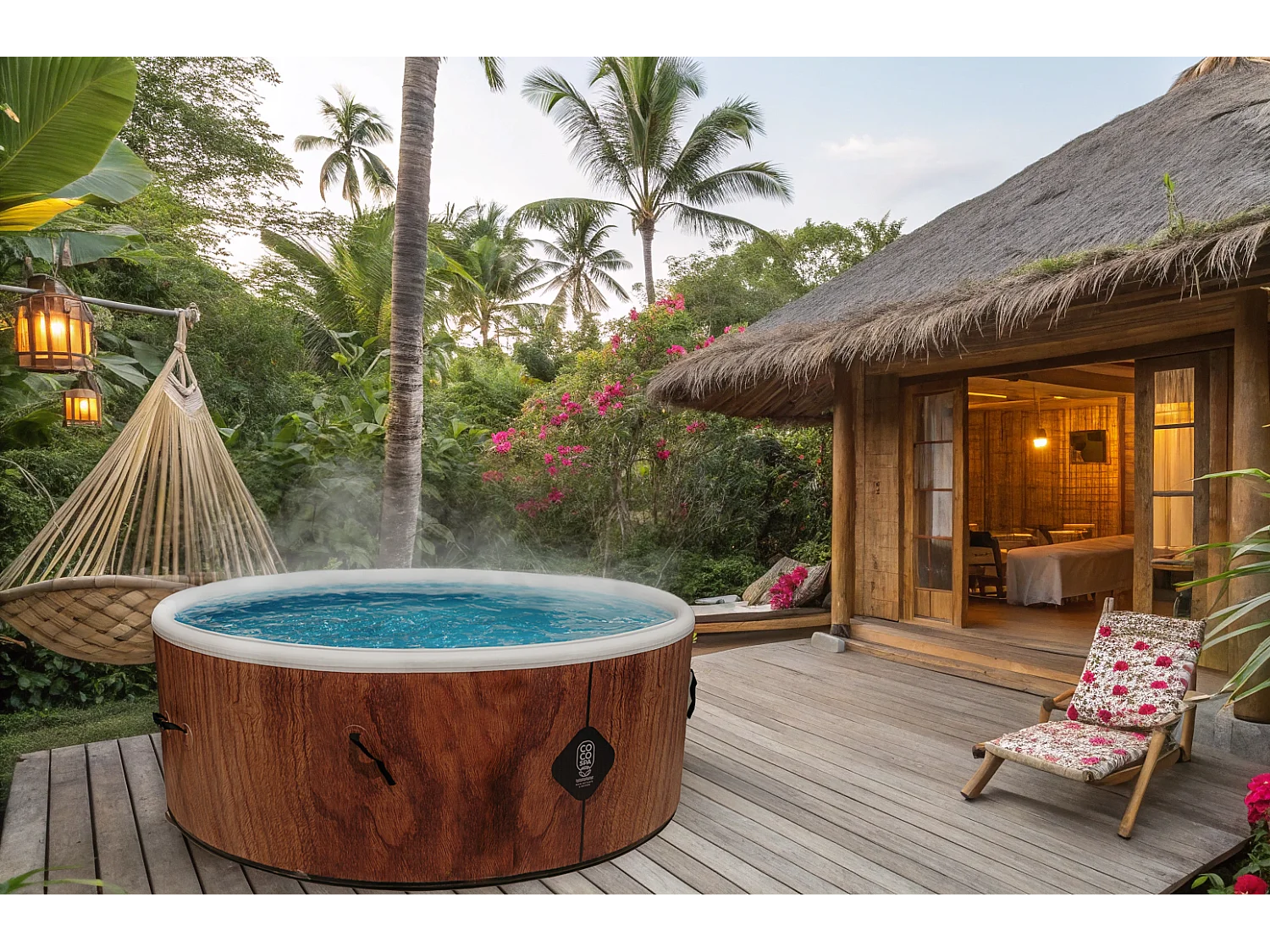 Opblaasbare Spa Tahiti Coco Spa  – 180 cm diameter | 1100 liter | 2240 W motor | Tot 6 personen