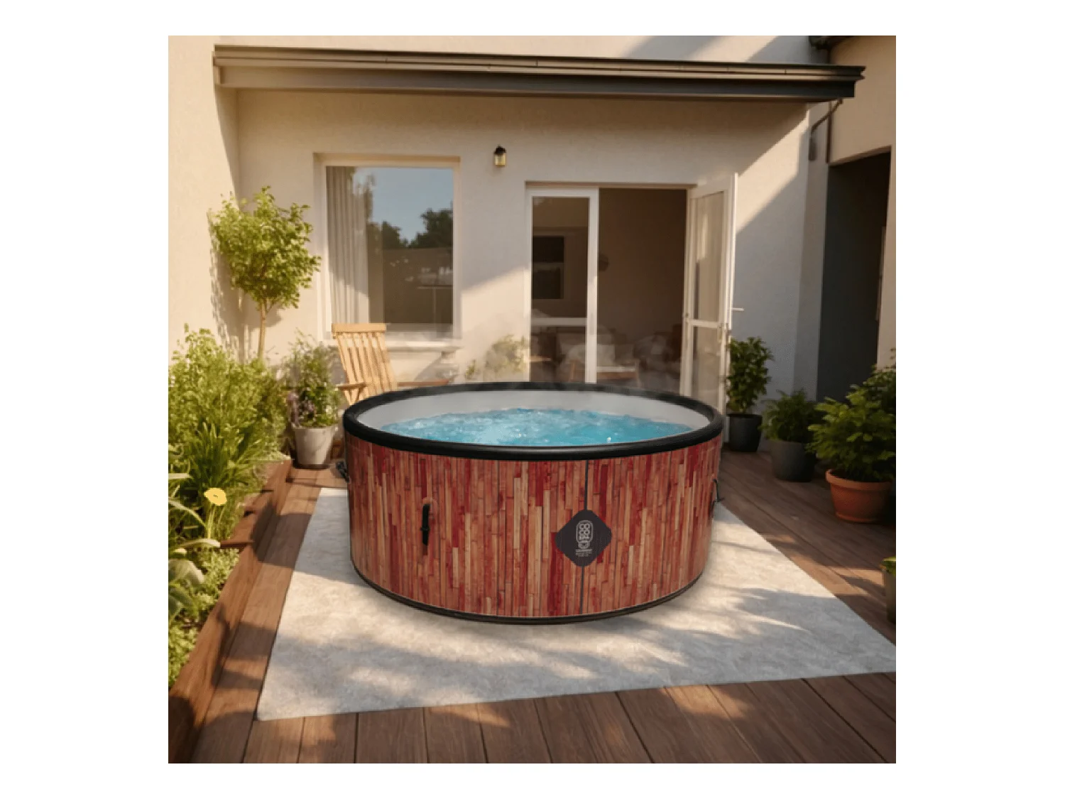 Spa Gonflable Exotik  180 Cm De Diamètre | 1100 Litres | Moteur 2240 W | Jusqu'à 6 Personnes