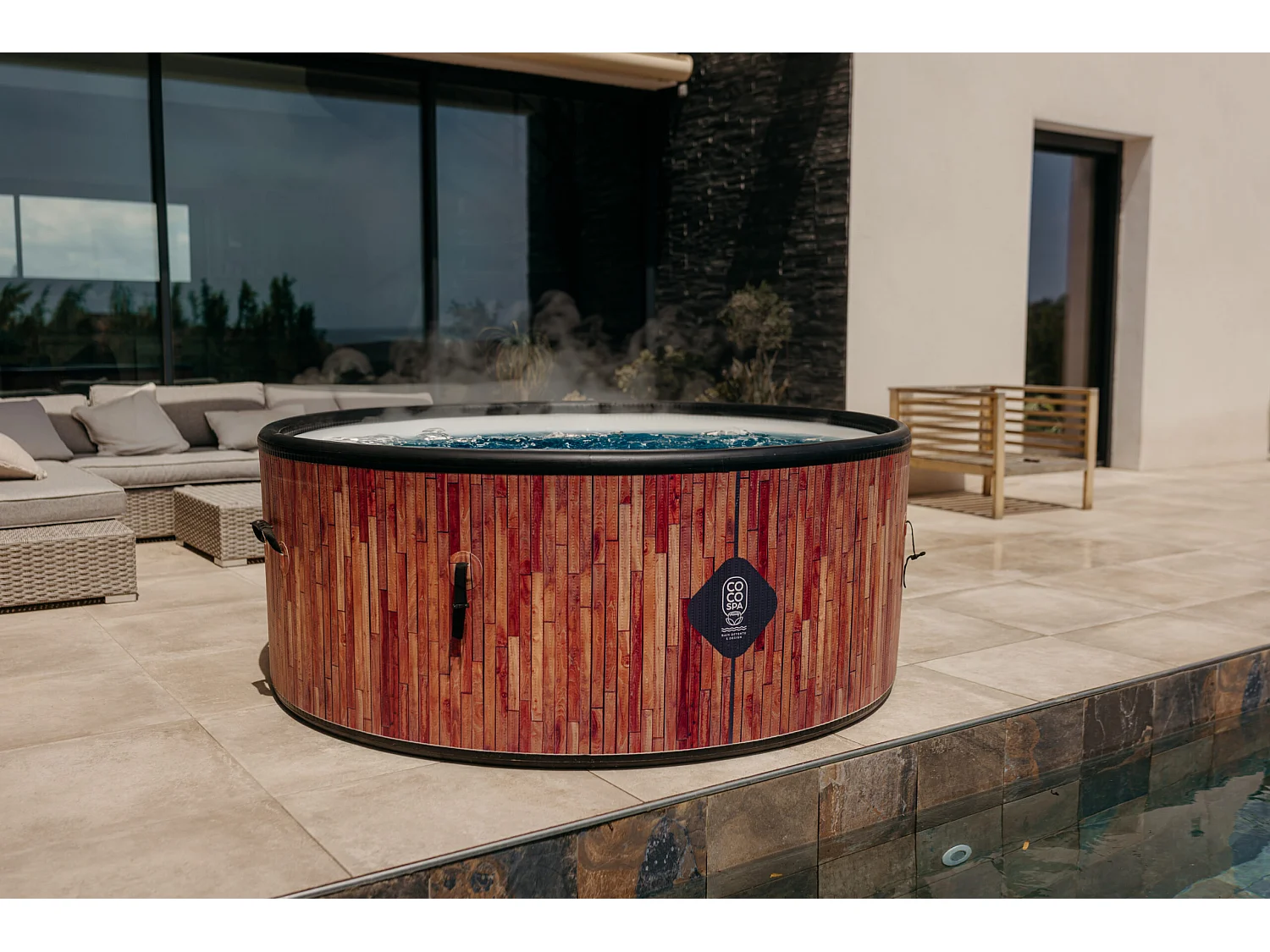 Spa Gonfiabile Exotik – Diametro 180 cm | 1100 litri | Motore da 2240 W | Fino a 6 persone