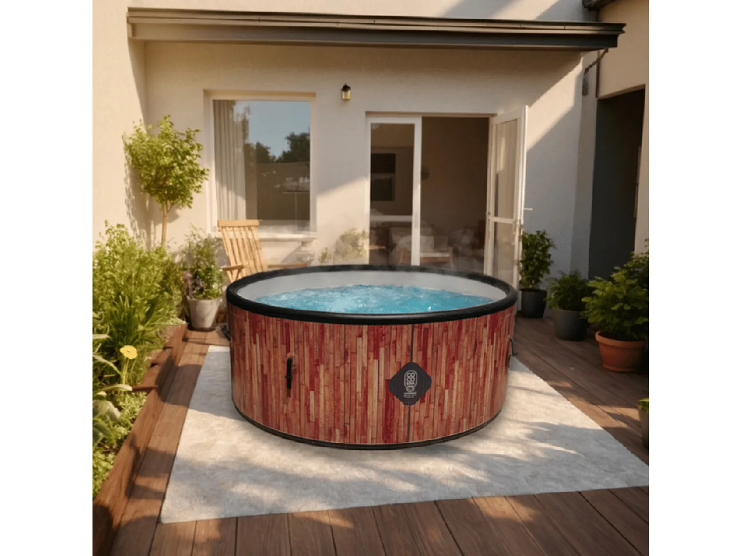 Spa Gonfiabile Exotik – Diametro 180 cm | 1100 litri | Motore da 2240 W | Fino a 6 persone