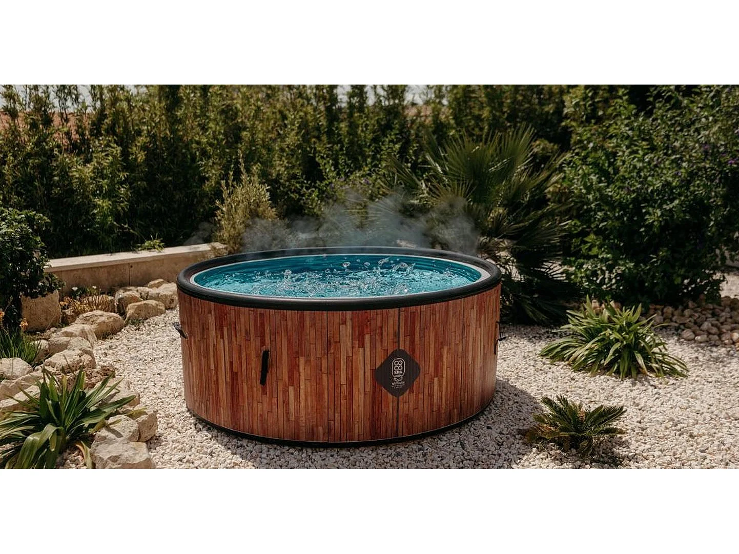 Spa Gonflable Exotik  180 Cm De Diamètre Coco Spa  | 1100 Litres | Moteur 2240 W | Jusqu'à 6 Personnes