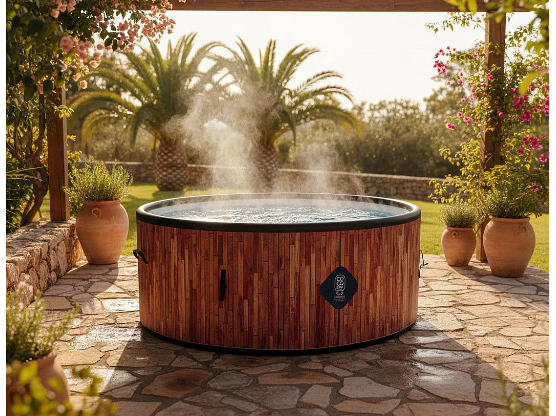 Spa Gonflable Exotik  180 Cm De Diamètre Coco Spa  | 1100 Litres | Moteur 2240 W | Jusqu'à 6 Personnes