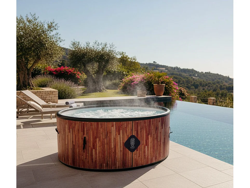 Spa Gonflable Exotik  180 Cm De Diamètre Coco Spa  | 1100 Litres | Moteur 2240 W | Jusqu'à 6 Personnes