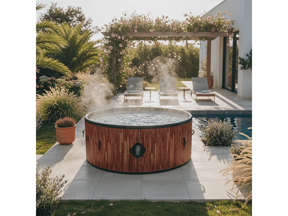 Spa Gonflable Exotik  180 Cm De Diamètre Coco Spa  | 1100 Litres | Moteur 2240 W | Jusqu'à 6 Personnes