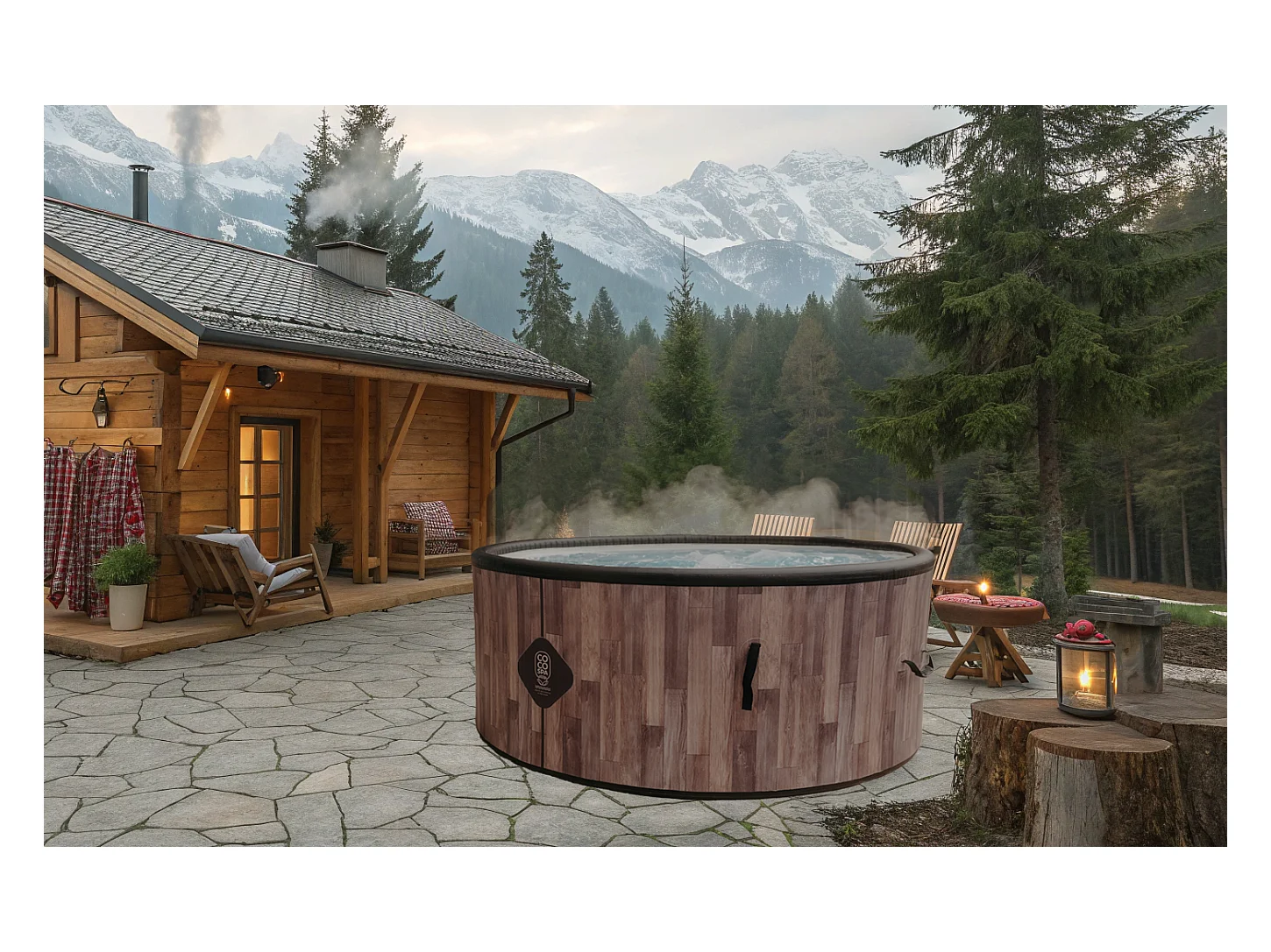 Coco Spa Nordik Opblaasbare Spa – 150 cm diameter – 800 liter – 2240 W motor – 2 tot 4 personen